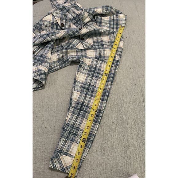 Boston Traders Shacket Plaid Green Womens Button M Outdoor Casual Comfort - Picture 11 of 16